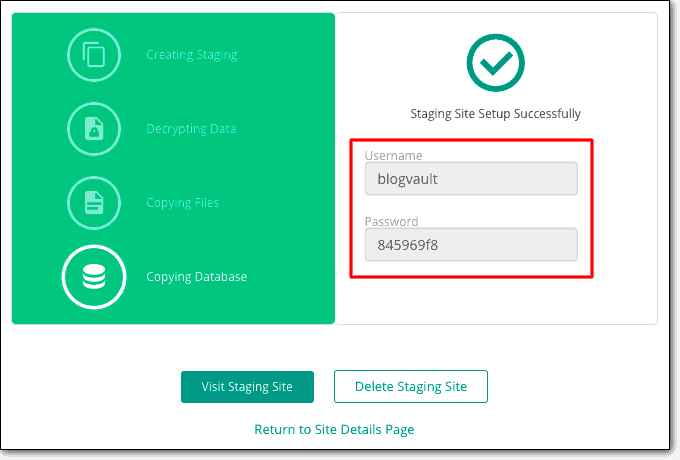 промежуточные учетные данные blogvault