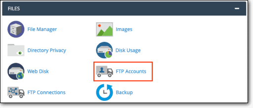 cpanel ftp-аккаунты