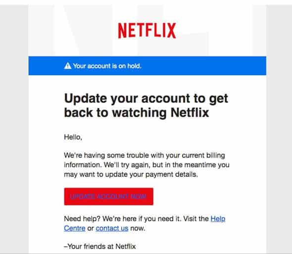 Netflix フィッシング サイト