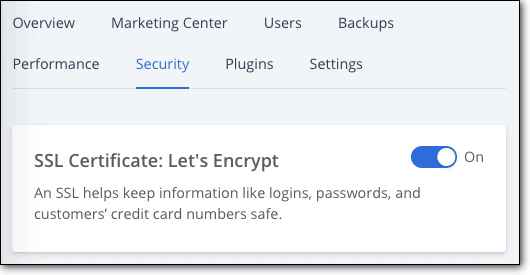 ssl 証明書 bluehost トグルオン