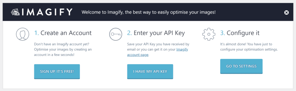 創建 Imagify 帳戶的步驟