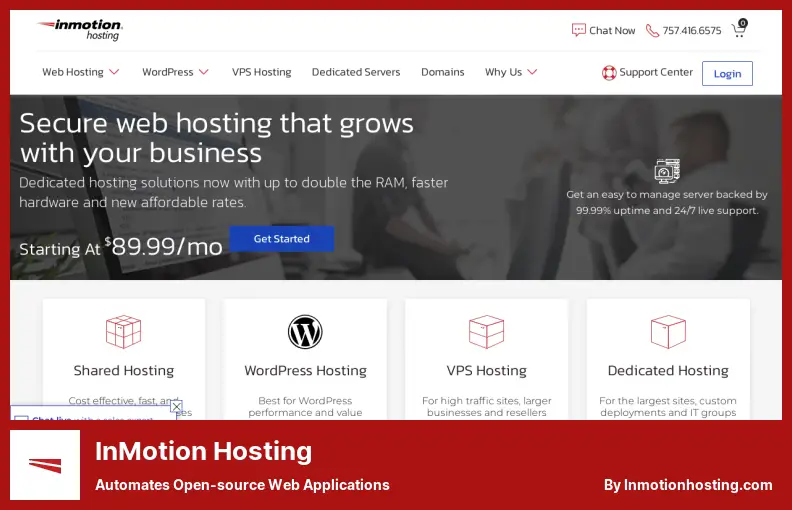 InMotion Hosting - 自動化開源 Web 應用程序