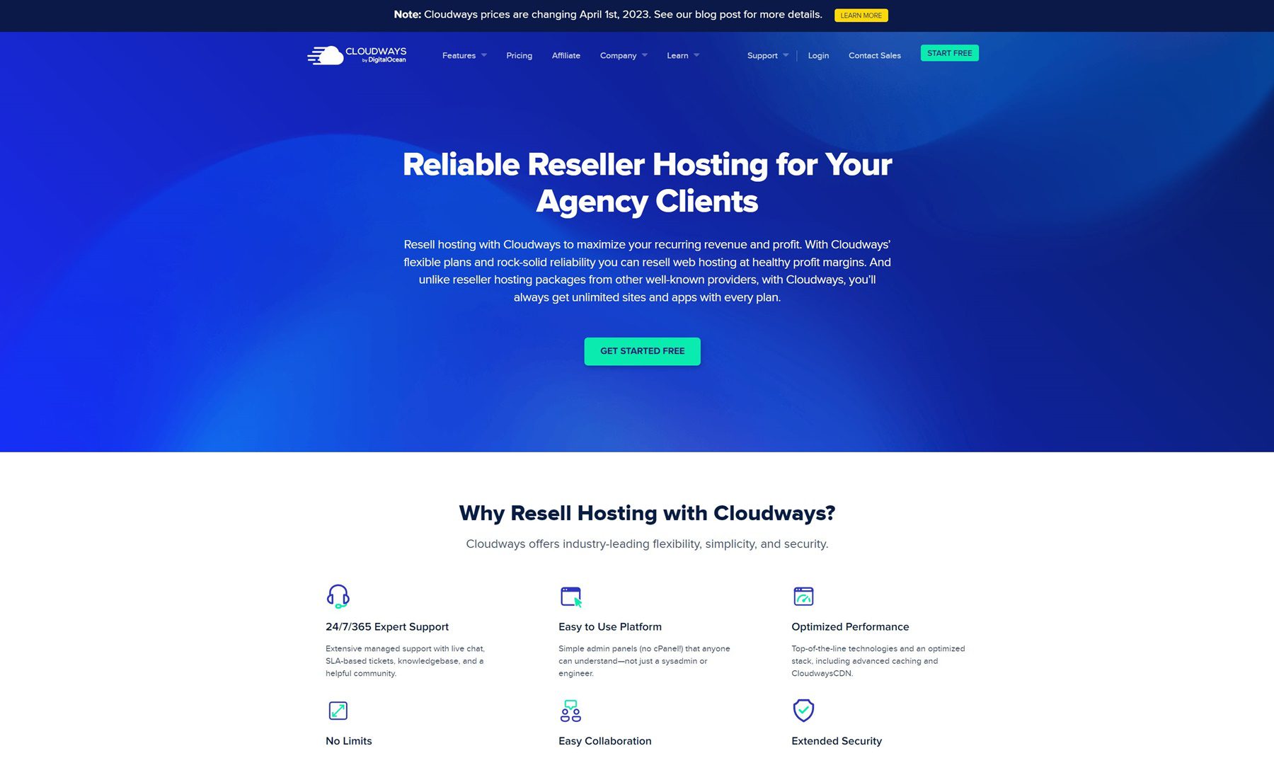 hosting reseller wordpress terbaik - cloudways