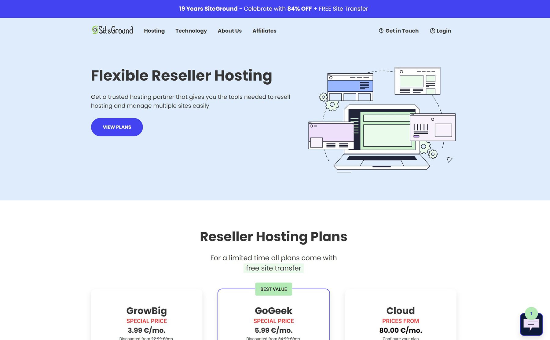 hosting reseller wordpress terbaik - SiteGround