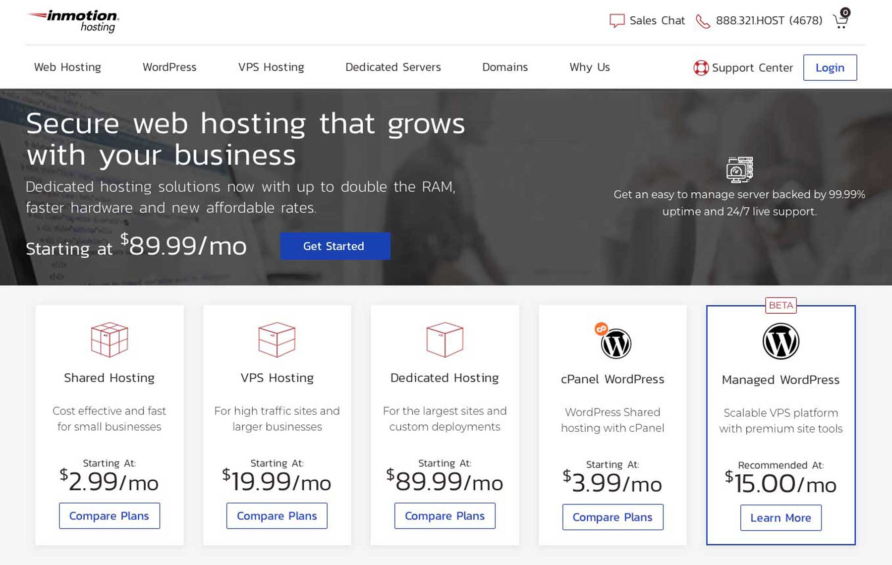 InMotion Hosting hosting WordPress terbaik