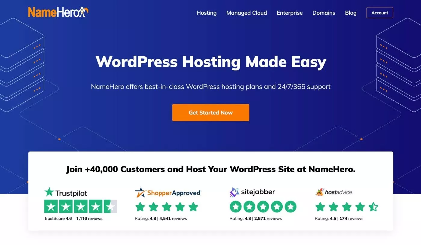 NameHero WordPress 主機