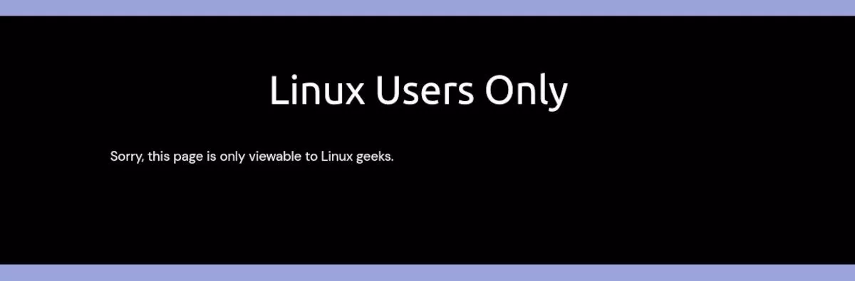 僅限 Linux 用戶頁面的屏幕截圖