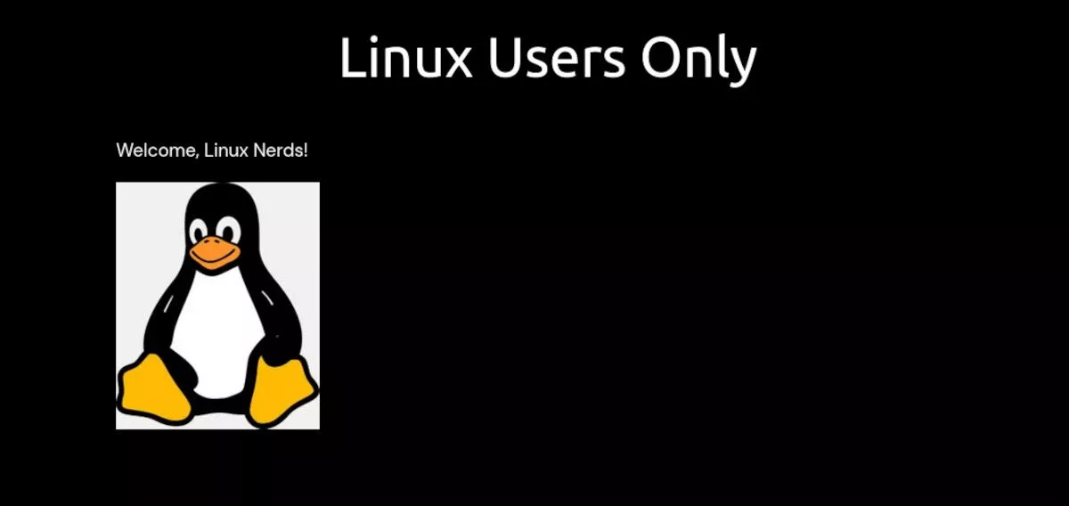 僅限 Linux 用戶頁面的屏幕截圖