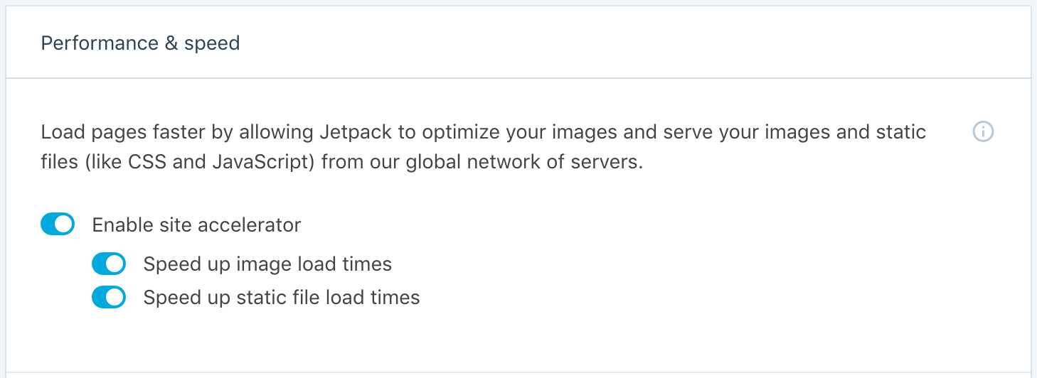 Configuración de CDN de Jetpack