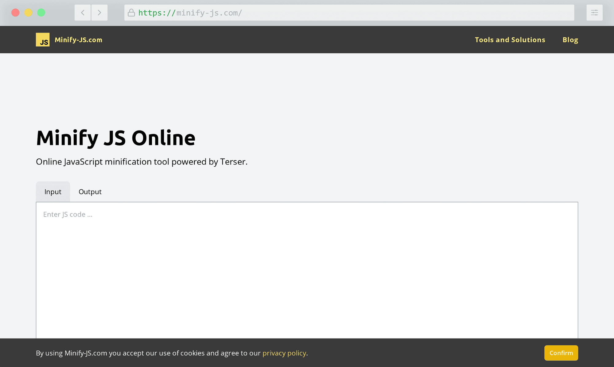 Minify JS Online