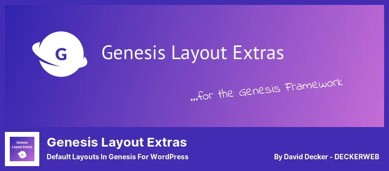 Plugin Genesis Layout Extras - Layout predefiniti in Genesis per WordPress