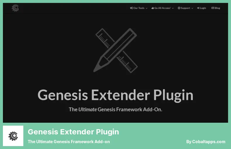 Genesis Extender Plugin プラグイン - 究極の Genesis Framework アドオン