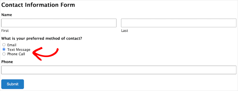 gravity form completed with conditional logic