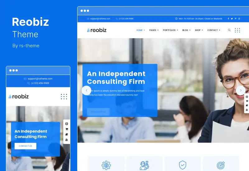 Reobiz Theme - Tema WordPress de Consultoria Empresarial