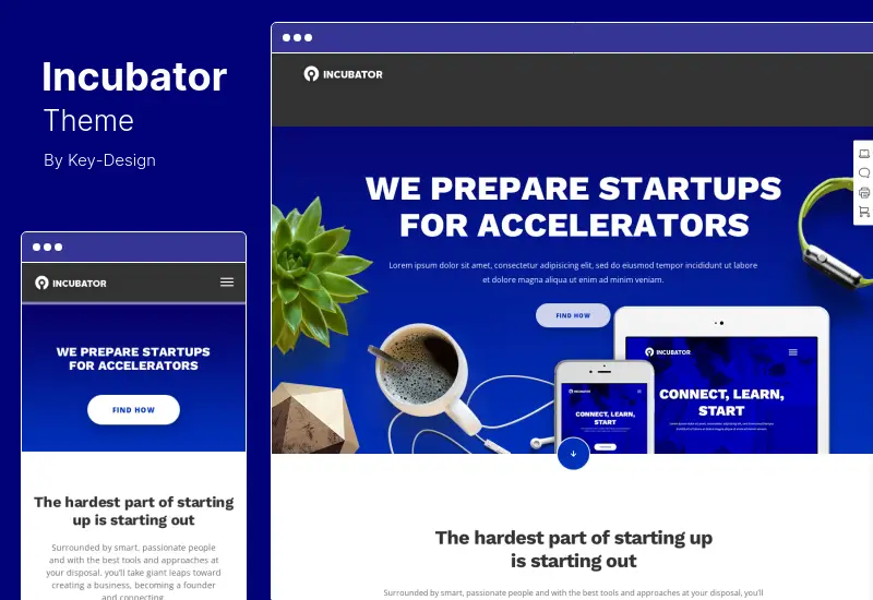 İnkübatör Teması - Startup Business WordPress Teması