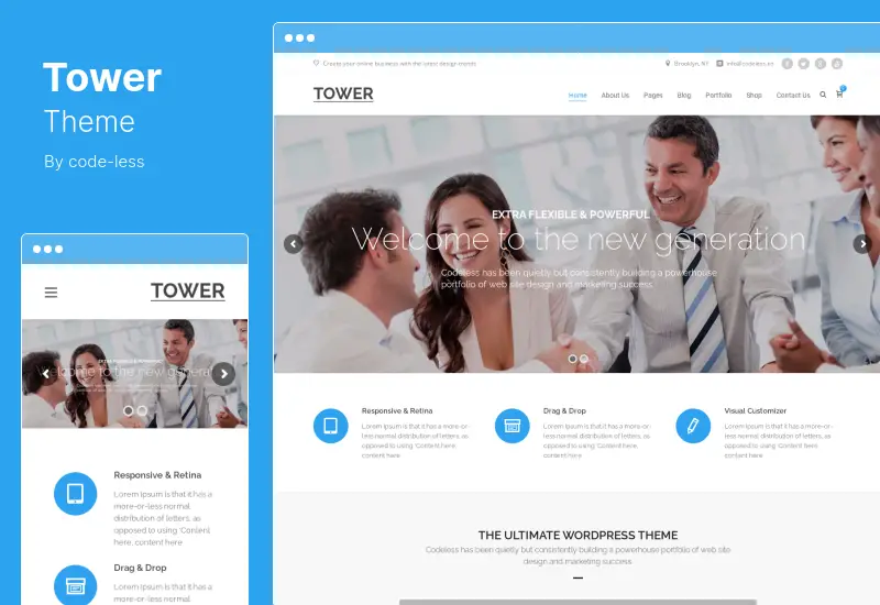 Tower Theme — тема WordPress для бизнеса