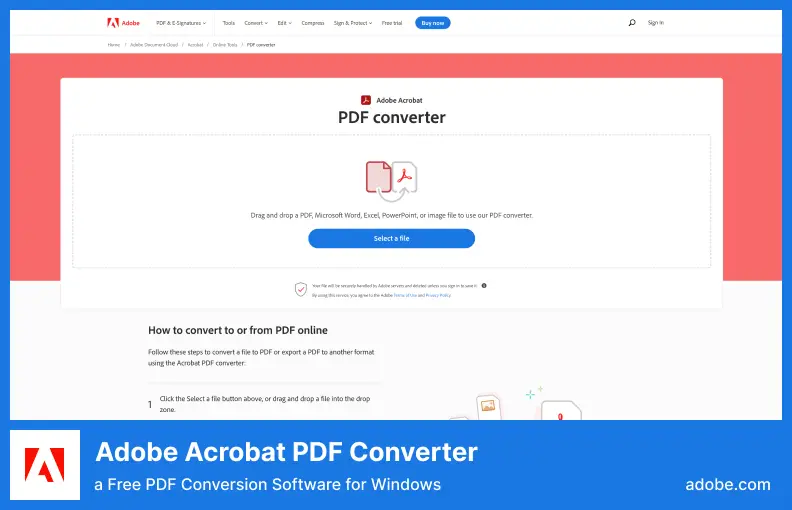 Adobe Acrobat PDF Converter - 適用於 Windows 的免費 PDF 轉換軟件