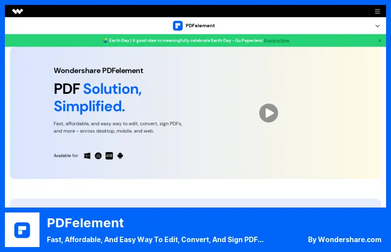 PDFelement - PDF を編集、変換、および署名するための高速で手頃な価格の簡単な方法