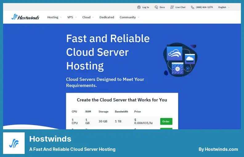 Hostwinds — szybki i niezawodny hosting serwerów w chmurze