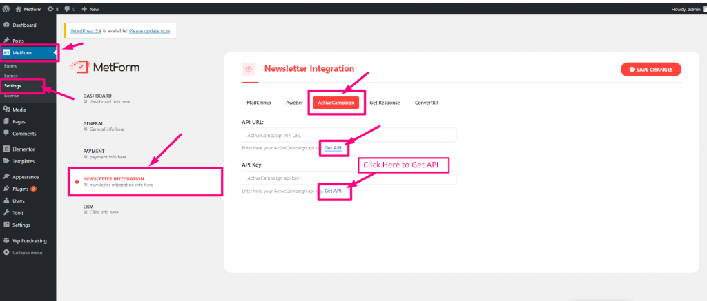 วิธีสร้างแบบฟอร์ม ActiveCampaign WordPress โดยใช้ MetForm