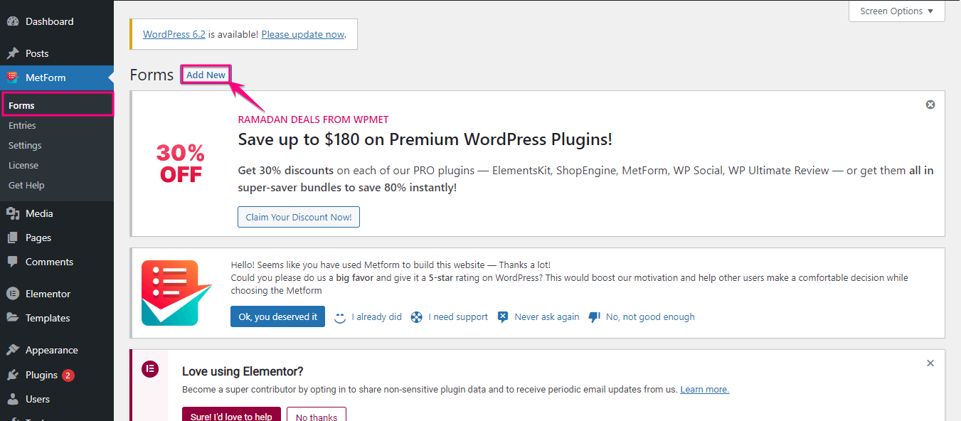 Cómo agregar el formulario ActiveCampaign WordPress usando MetForm