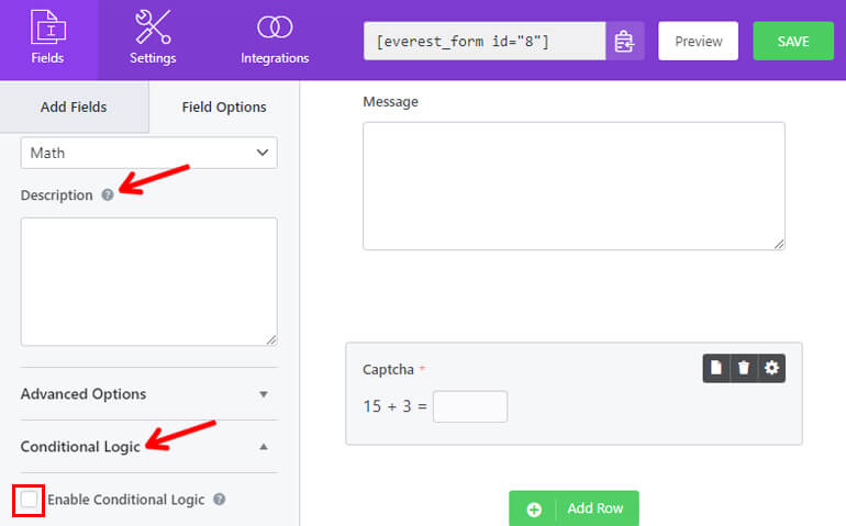 説明 条件付きロジック WordPress で Math Captcha を使用する方法