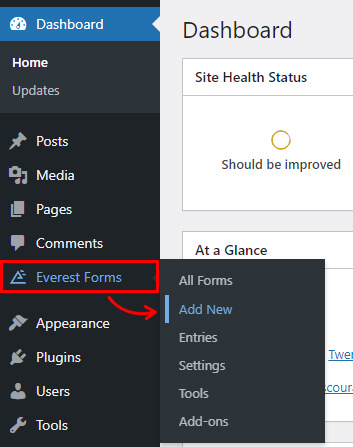 Everest Forms Adicionar Novo