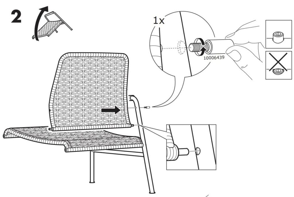 이미지만 포함된 IKEA 사용 설명서 예시