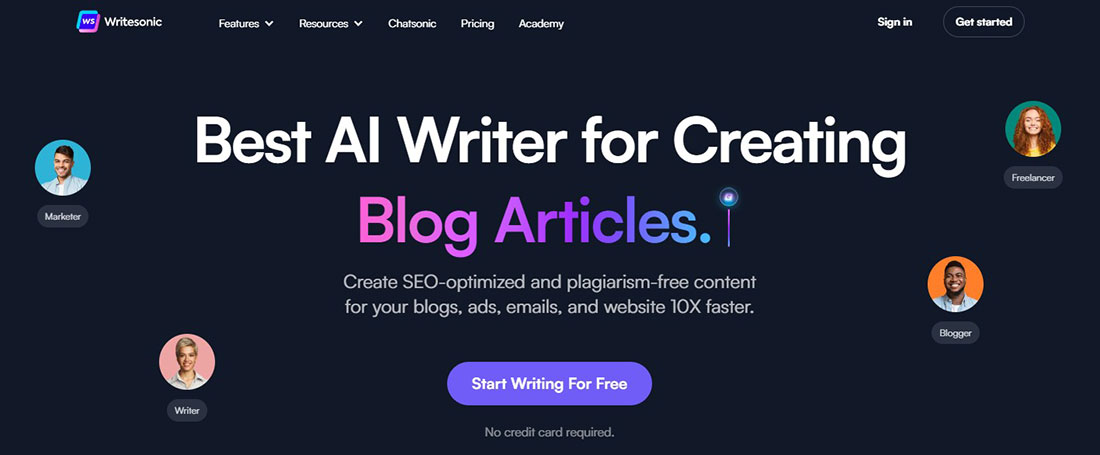 Writesonic - Alat Blogging Terbaik untuk Menulis Konten