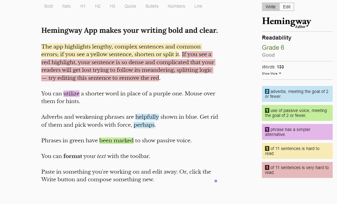 Hemingway — лучший онлайн-инструмент для корректуры