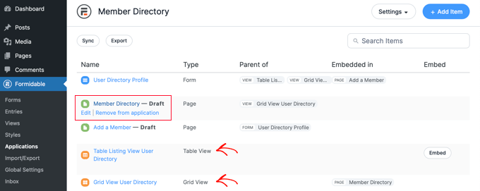 Editing the Member Directory Page