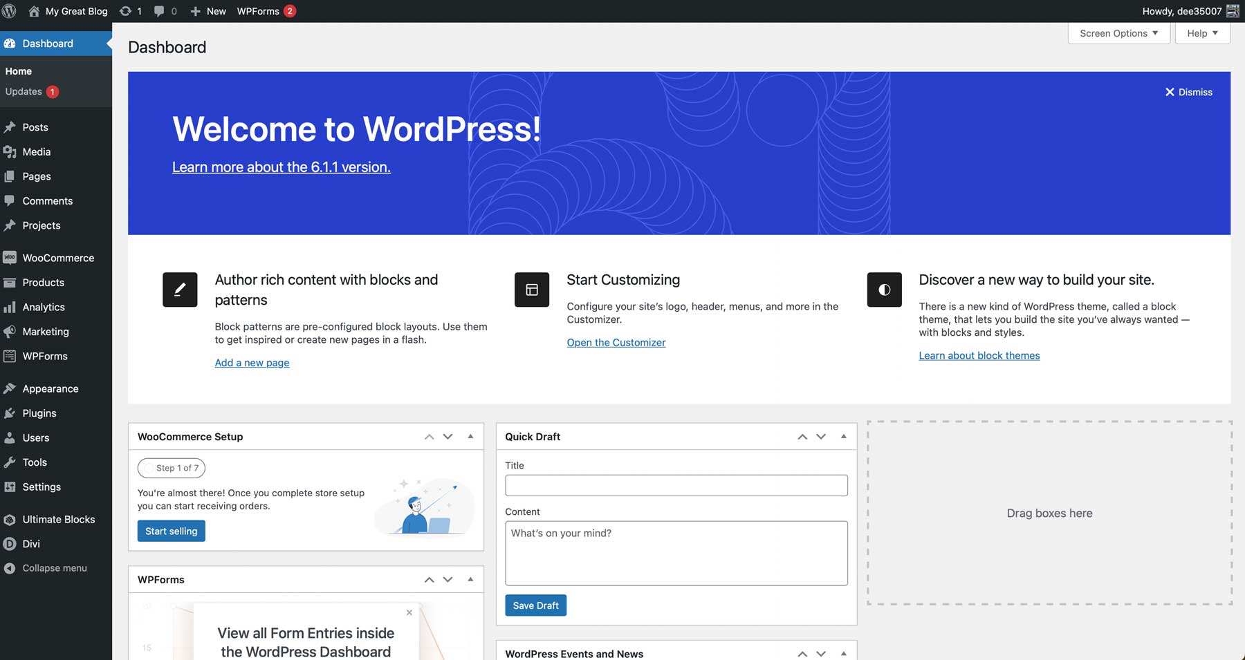 Dasbor WordPress