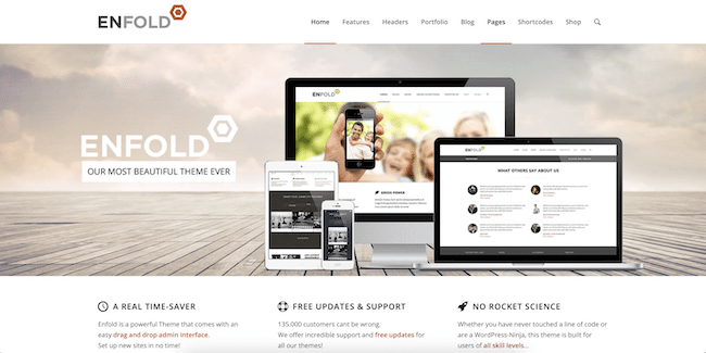 Enfold WordPress-Theme-Beispiel