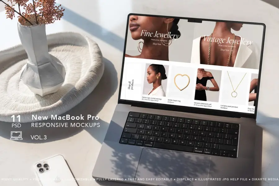 Nouvelles maquettes réactives MacBook Pro -