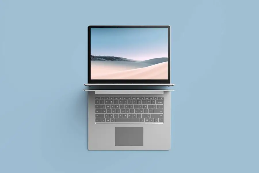 頂視圖 Surface Laptop 3 樣機 -