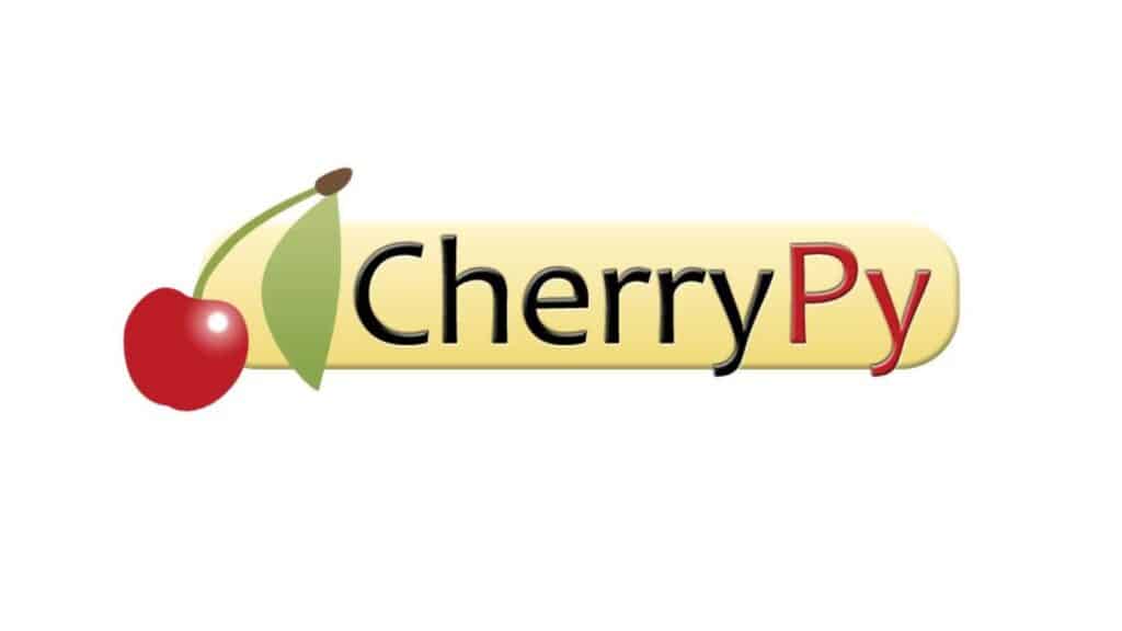 CherryPy-Logo mit einer Illustration einer Kirsche und dem Wort „CherryPy“.