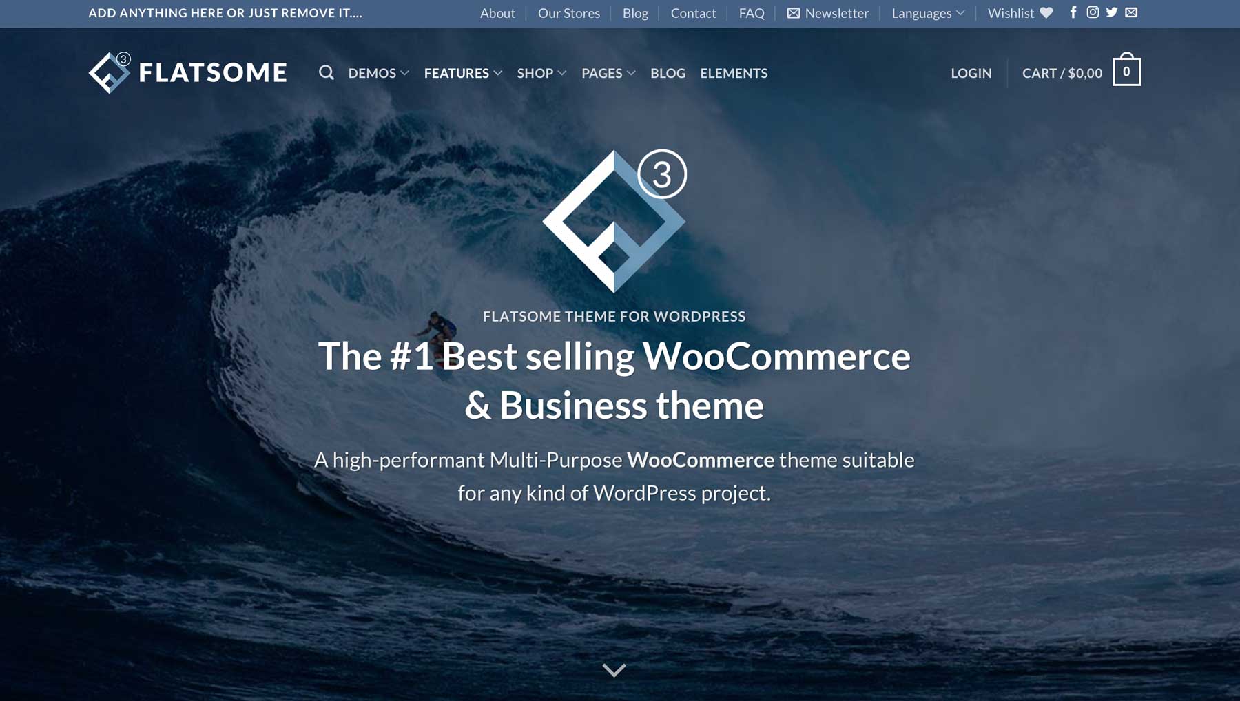 tema WordPress de comerț electronic flatsome