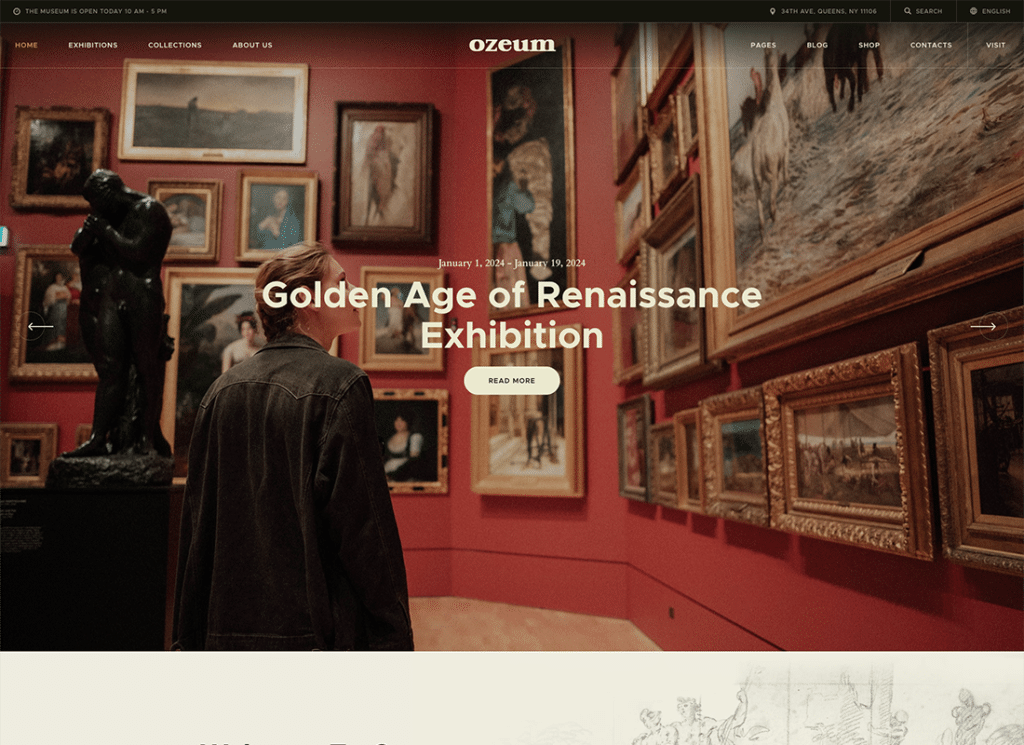 Ozeum | Galeri Seni Modern dan Tema WordPress Museum Daring Kreatif +RTL