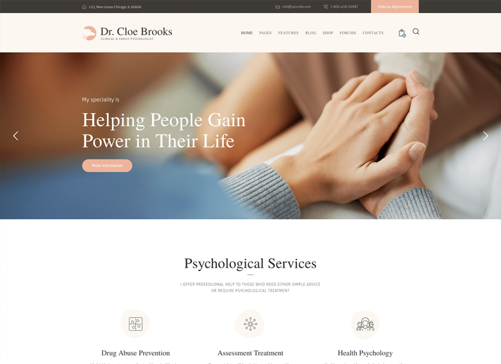 Cloe Brooks | Psychologia, doradztwo i medycyna Motyw WordPress