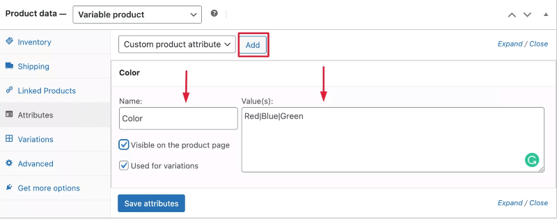 variable Produkte konfigurieren