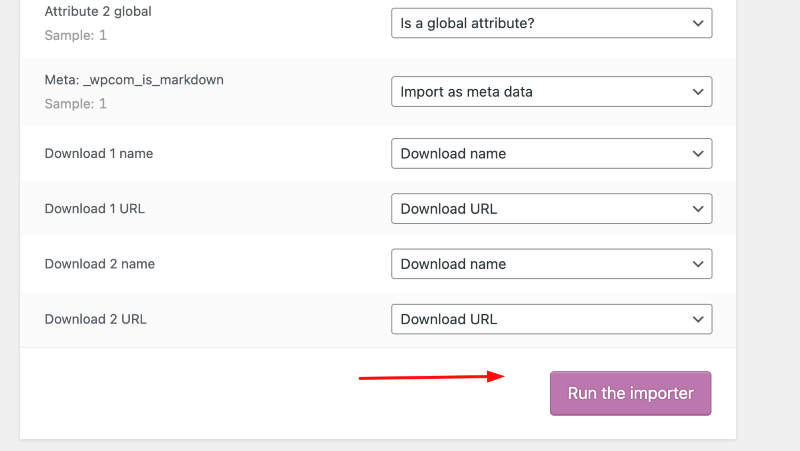 Jalankan importir