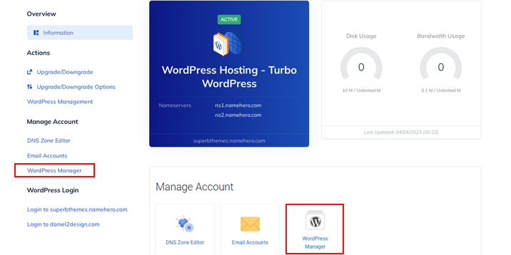 名稱Hero-WordPress-manager