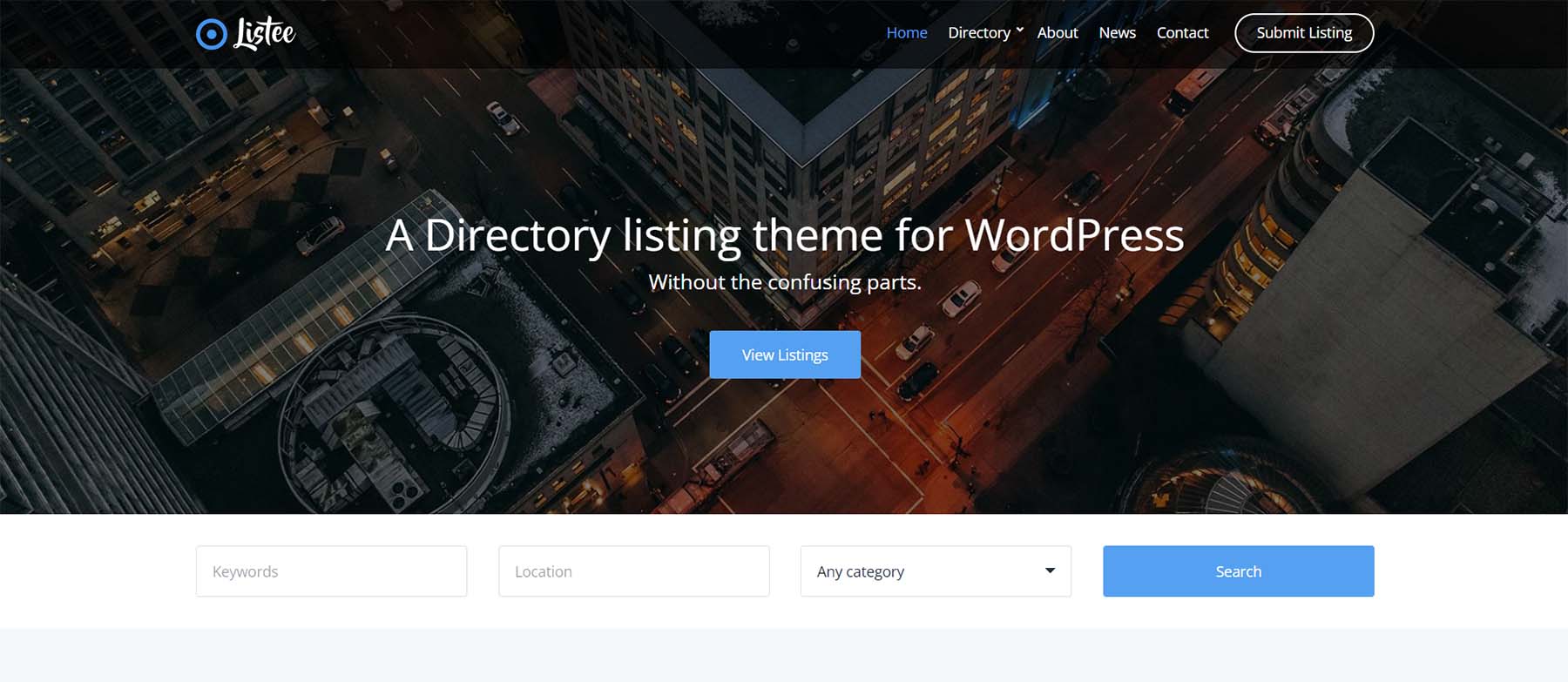 Listee ธีม WordPress Directory