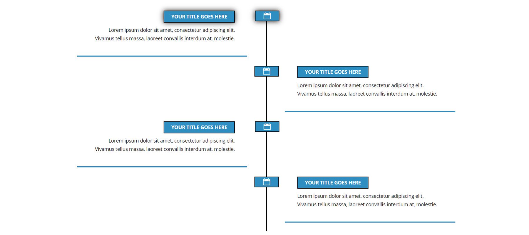 Divi Product Highlight Divi Timeline Layouts Układ pakietu 3