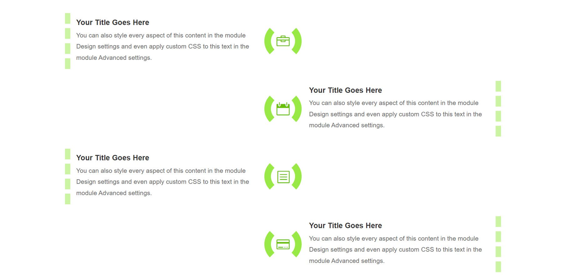 Evidențierea produsului Divi Divi Timeline Layouts Pack Layout 85