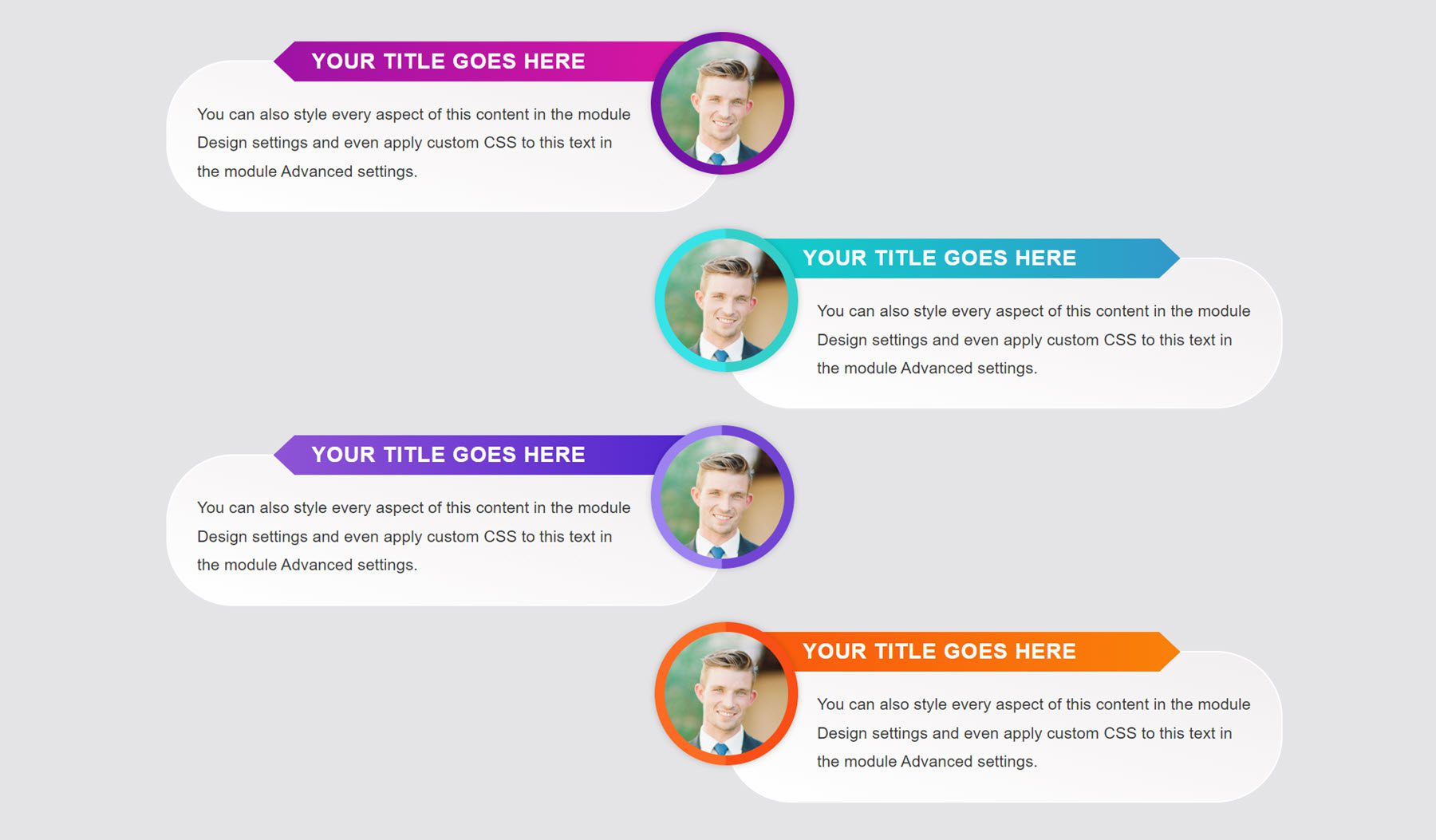 Evidențierea produsului Divi Divi Timeline Layouts Pack Layout 59