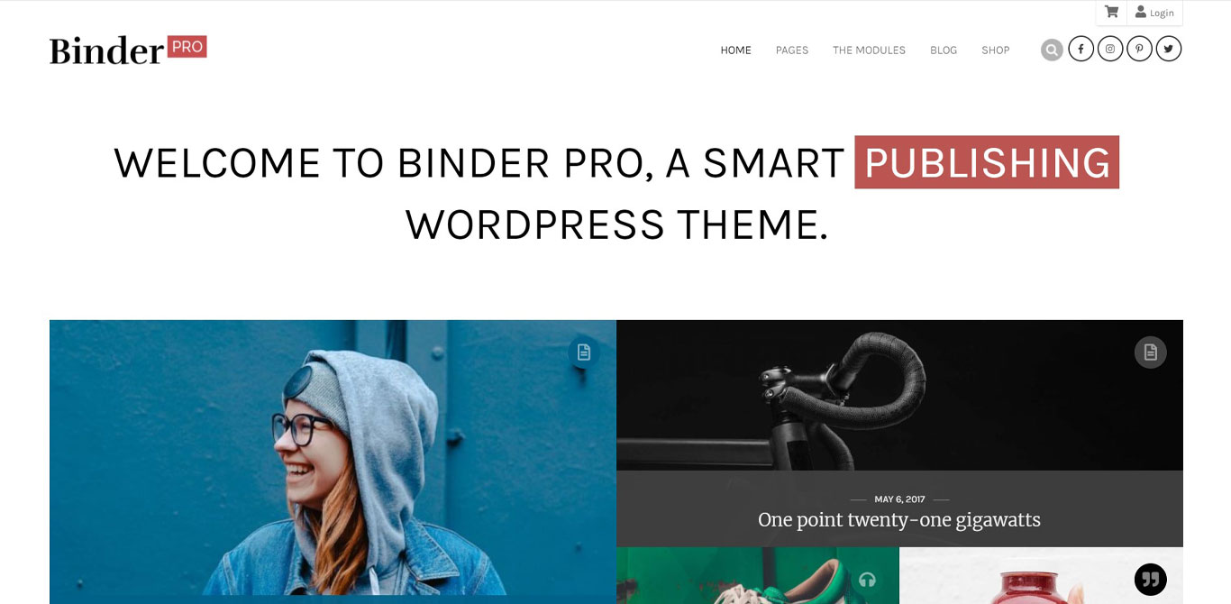 รูปภาพธีม Binder pro