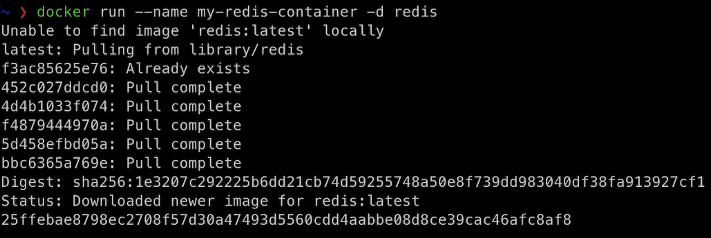 My-redis-container adlı Docker Hub'dan Redis görüntüsünü çalıştırın