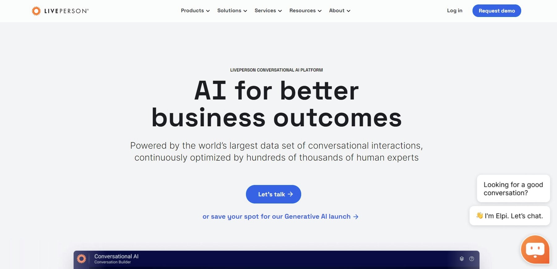 LivePerson 在線聊天軟件 - 主頁 2023 年 4 月