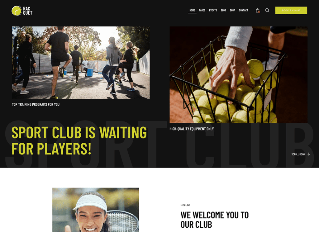 raket | Tenis, Badminton ve Squash WordPress Teması